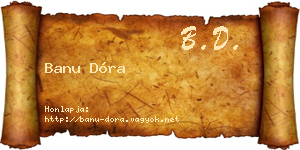 Banu Dóra névjegykártya